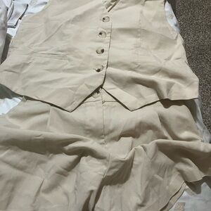 Elegant Cream Skirt Set